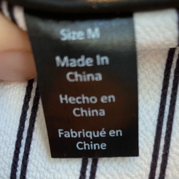 NIGHTWALKER Long Dress or Jacket, size medium, white and navy blue - Picture 10 of 11